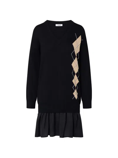 Liu •jo Short Knit Dress In Multi