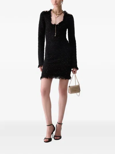 Liu •jo Short Knitted Dress In Black
