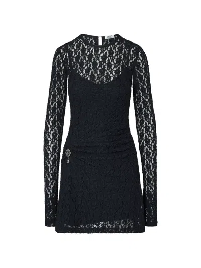 Liu •jo Short Lace Dress In Black