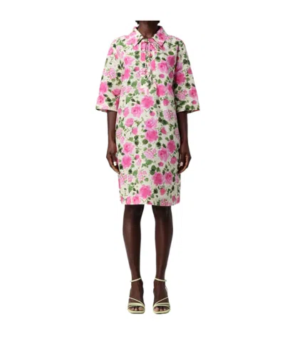 Liu •jo Liu Jo Short Poplin Dress In Multi