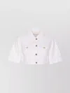 Liu •jo Short Sleeve Cropped Collared Jacket