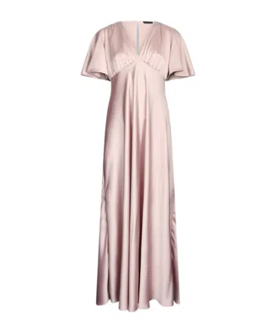LIU •JO LIU JO V-NECK SATIN MAXI DRESS