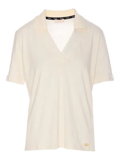 LIU •JO SHORT-SLEEVE POLO TOP