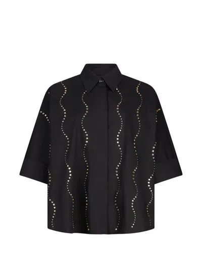 Liu •jo Short-sleeve Shirt In Black