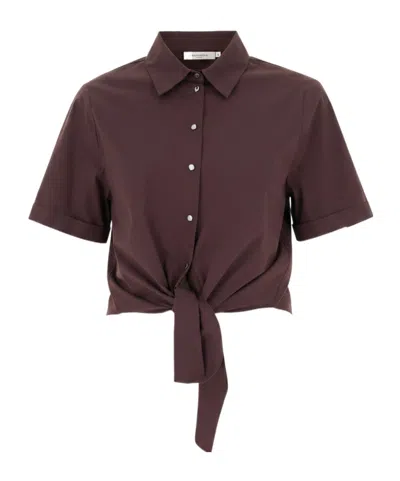 Liu •jo Short Sleeve Shirt In Brown