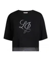 Liu •jo Short-sleeved T-shirt In Black