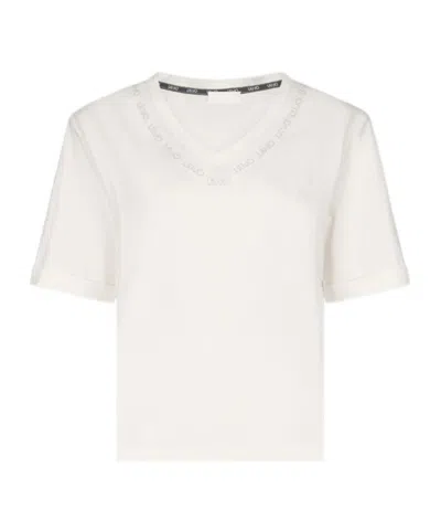 Liu •jo Short-sleeved T-shirt In White