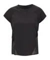 Liu •jo Satin Short-sleeve Top In Black
