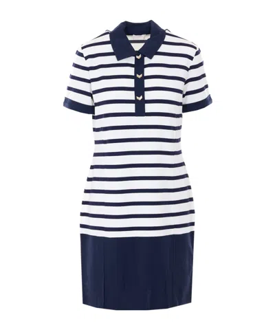 Liu •jo Liu Jo Short Striped Dress In Blue