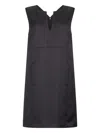 Liu •jo Short Taffeta Dress In Black