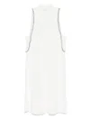 Liu •jo Liu Jo Short White Knitted Dress With Rhinestones In White