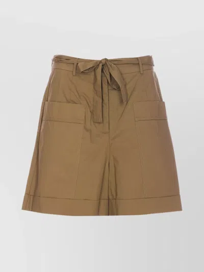 LIU •JO SHORTS WITH BELTED WAIST AND POCKETS