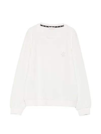 Liu •jo Short-sleeve Sweater In White