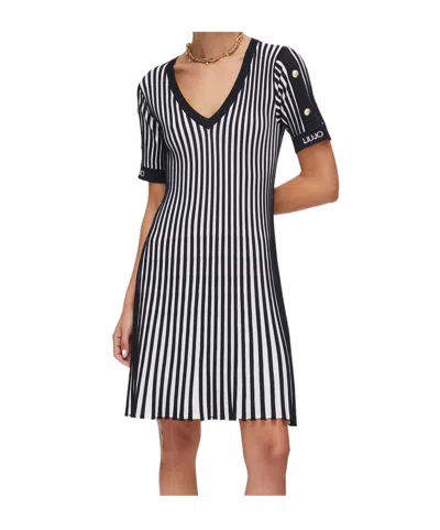 Liu •jo Short-sleeved Dress In Black