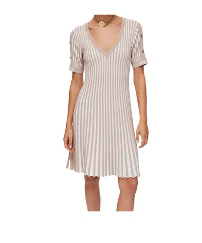 Liu •jo Short-sleeved Dress In Neutral