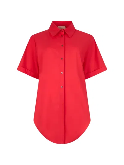 Liu •jo Short-sleeved Shirt In Red