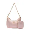 Liu •jo Shoulder Bag Decorated With Pendant In Nude