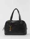 Liu •jo Liu-jo Logo Medium Satchel Bag In Black