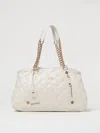 Liu •jo Liu Jo Cream Quilted Bag With Logo In White
