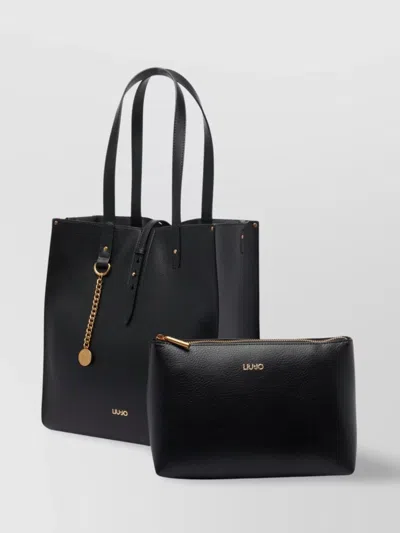 Liu •jo Shoulder Bag With Double Handles And Chain Charm