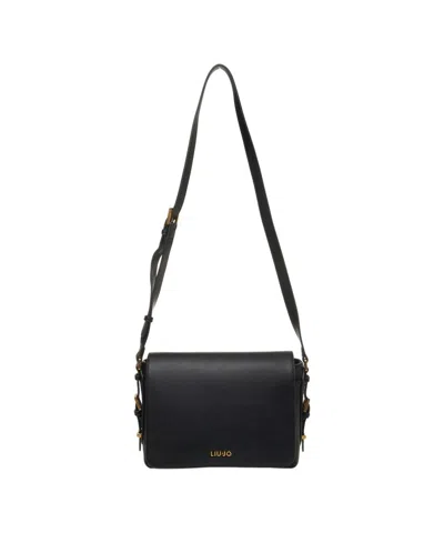 Liu •jo Shoulder Bag With Logo In Black