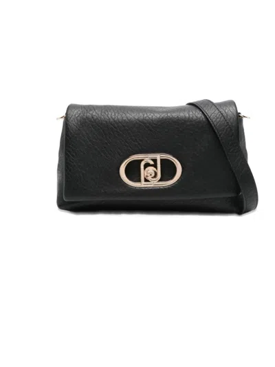Liu •jo Shoulder Bag With Textured Finish In Black