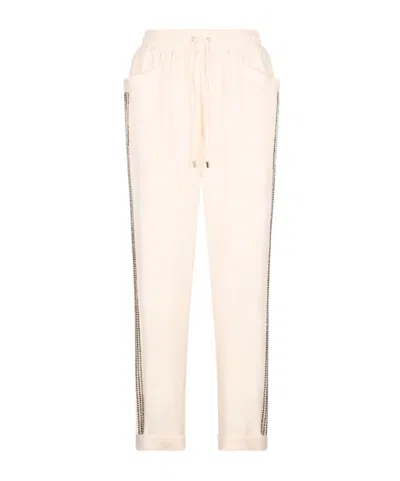 Liu •jo Side Detail Trousers In Yellow