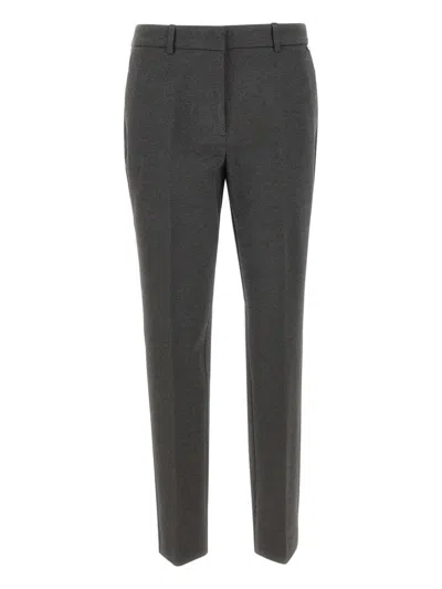 Liu •jo Side-pockets Pleated Tailored Trousers In Gray