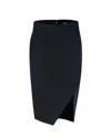 Liu •jo Side-slit Tailored Midi Skirt Liu-jo In Black