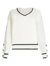 Liu •jo Silk-blend Jumper In White