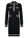 Liu •jo Silk-blend Knit Dress In Black