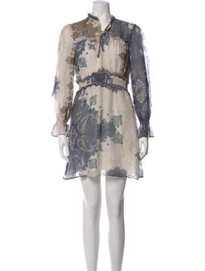 Pre-owned Liu •jo Silk Mini Dress In Multi