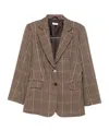 Liu •jo Single-breasted Blazer In Brown