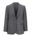 Liu •jo Single-breasted Blazer In Gray