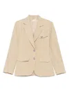 Liu •jo Single-breasted Blazer In Neutrals