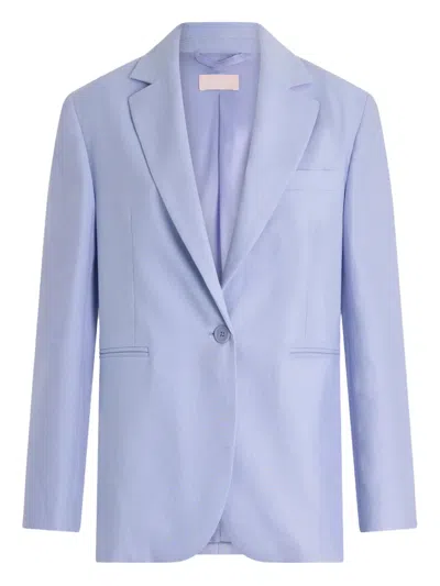 Liu •jo Linen And Cotton Blazer In Purple