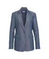 Liu •jo Liu Jo Single-breasted Blazer With Notched Lapels In Grey