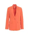 Liu •jo Liu Jo Single-breasted Blazer With Notched Lapels In Orange