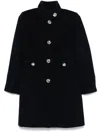 Liu •jo Liu Jo Long Wool Coat With Pockets In Blue