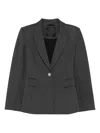 Liu •jo Single-button Pocket Jacket In Gray