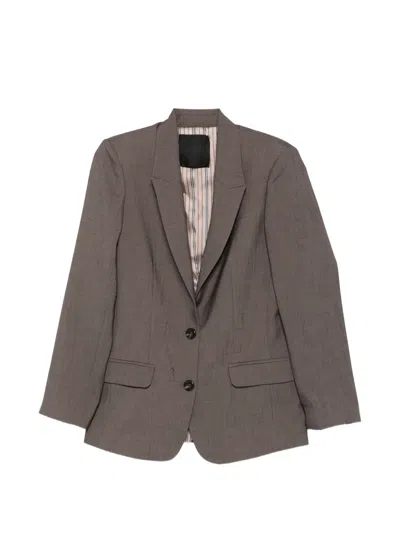 Liu •jo Single-breasted Pocket Blazer In Gray