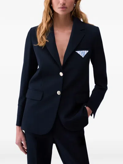 Liu •jo Single-breasted Regular-fit Blazer In Blue