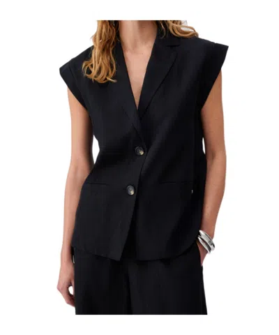 Liu •jo Liu Jo Single-breasted Waistcoat In Black