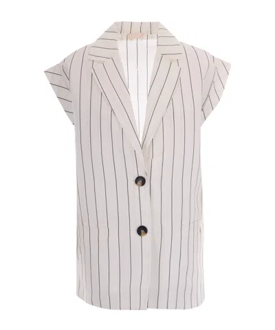Liu •jo Liu Jo Single-breasted Waistcoat In Neutral