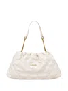 Liu •jo Quilted Chain Strap Shoulder Bag In White