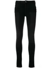 Liu •jo Black High Rise Skinny Jeans In Black