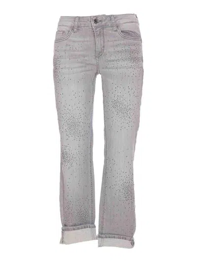 LIU •JO SKINNY BOTTOM UP STRASS JEANS