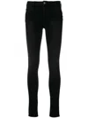 Liu •jo Black High Rise Skinny Jeans In Black