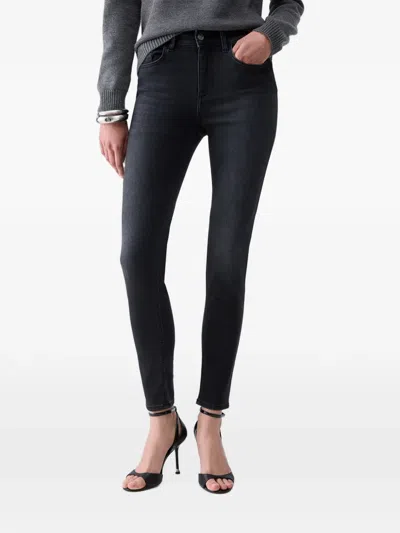 Liu •jo Skinny Jeans With Embellishments In Black