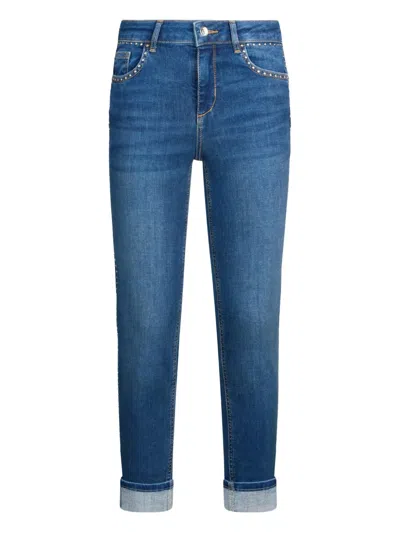 Liu •jo Skinny Jeans With Studs In Blue